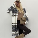 cardigan senza bottoni etnico